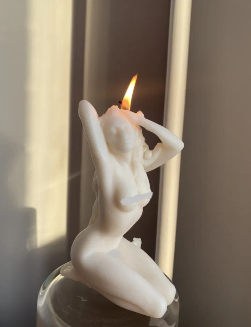Свеча из оливкового воска «Дафна», 13х4х9 см
