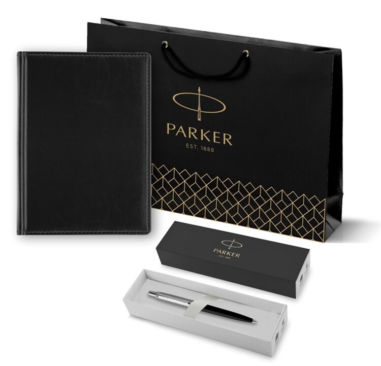 Подарочный набор: шариковая ручка Parker Jotter Essential, Satin Black CT 1952879_303184