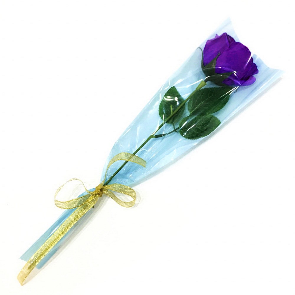 Роза из парфюмированного мыла Soap Flower, фиолетовый