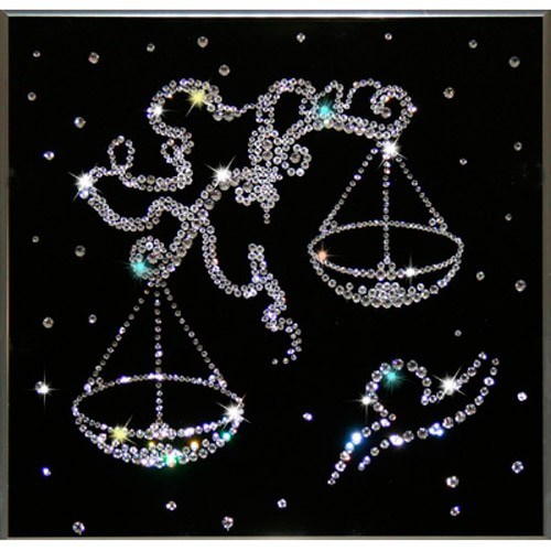 Картина Swarovski Знак зодиака-Весы (черные)