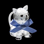 Кошка с бантом (синий)