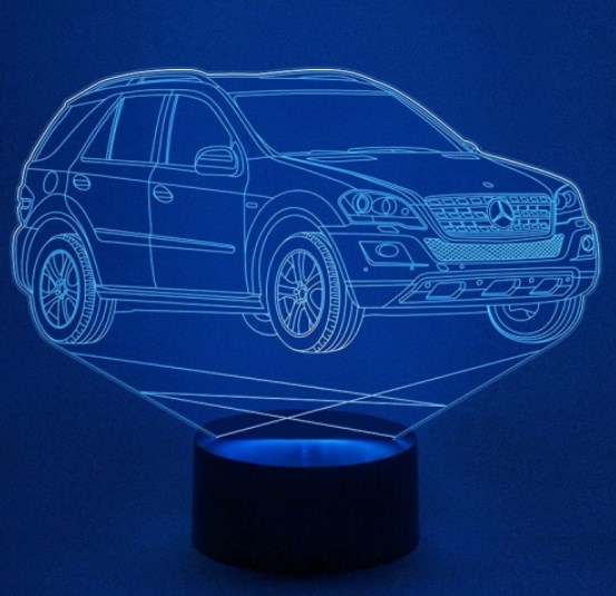3D светильник «Автомобиль Mercedes Benz»
