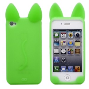 Чехол для iPhone 4/4S Kitty (мятный)