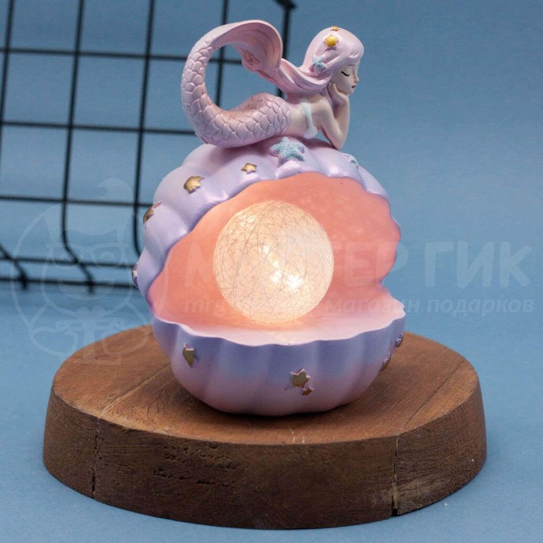 Ночник Русалка на жемчужине Pearl mermaid