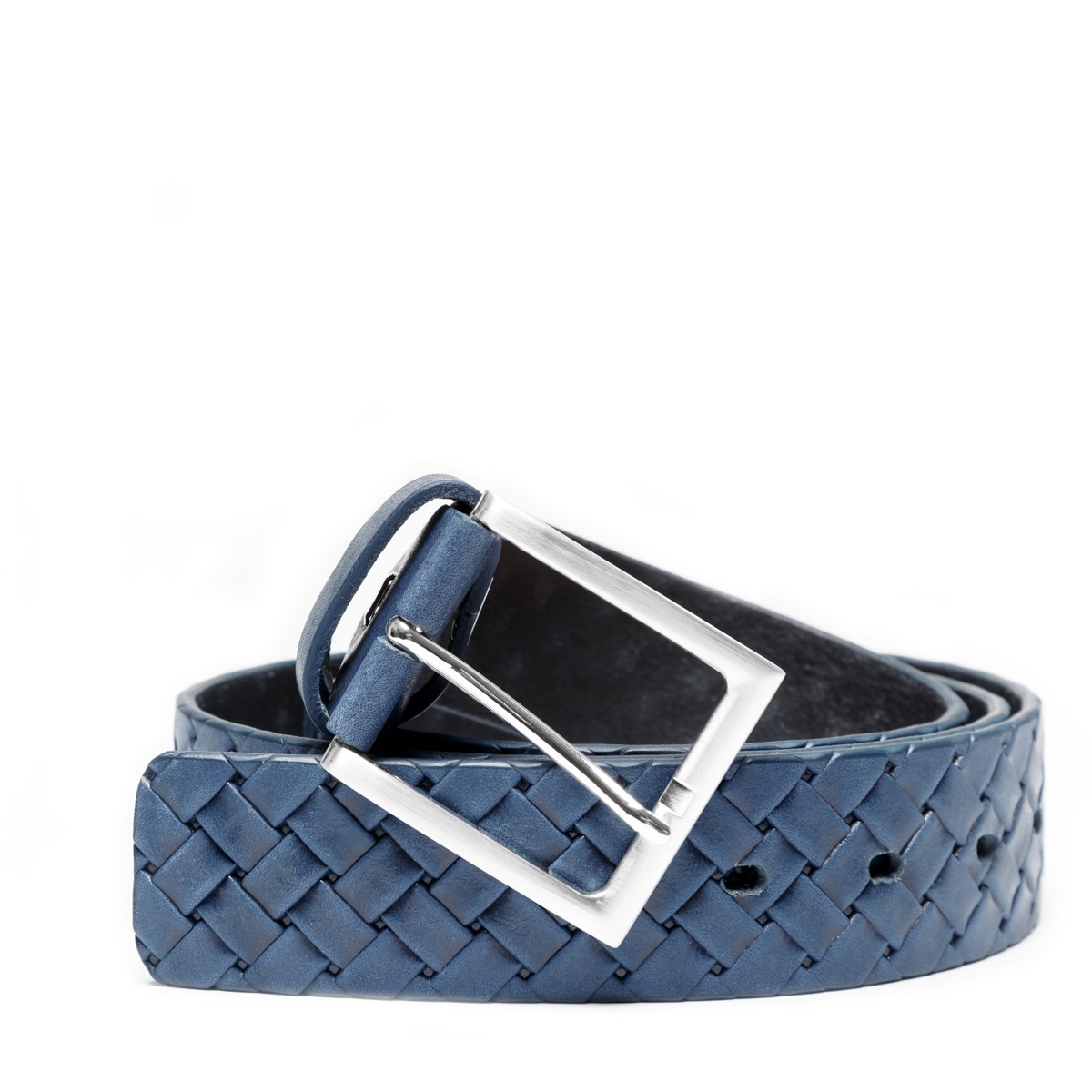 Мужской кожаный ремень Abbots Dark Blue