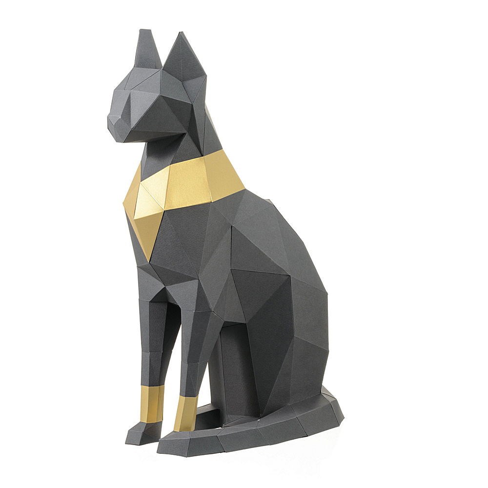 3D Фигура Кошка Бастет, серый, набор для творчества