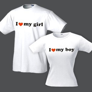 Футболки для влюблённых I love