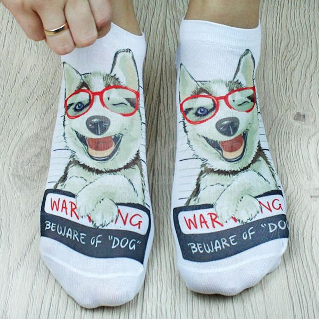 Женские носки Warning Dog