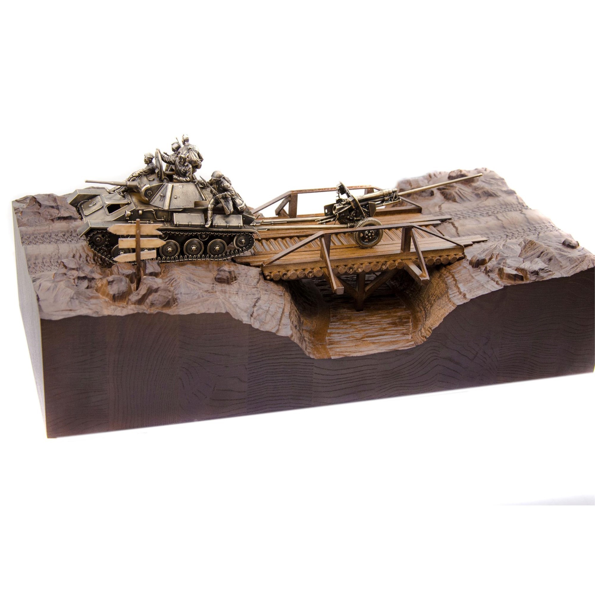 Диорама Т-70М и ЗИС-2 1/35