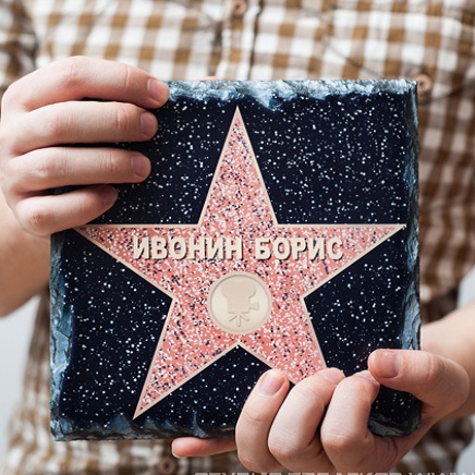 Голливудская звезда из камня