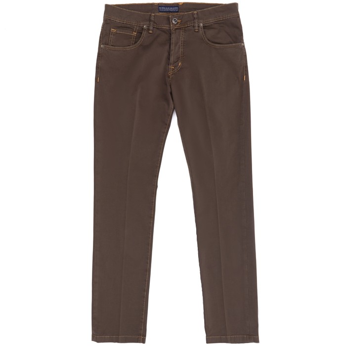 Брюки из хлопка Gents Stuff by Harridge, темно-коричневые