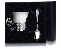Серебряный набор: кофейная чашка Богема + кофейная ложка Элегант