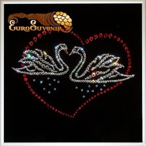 Картина Swarovski Лебеди