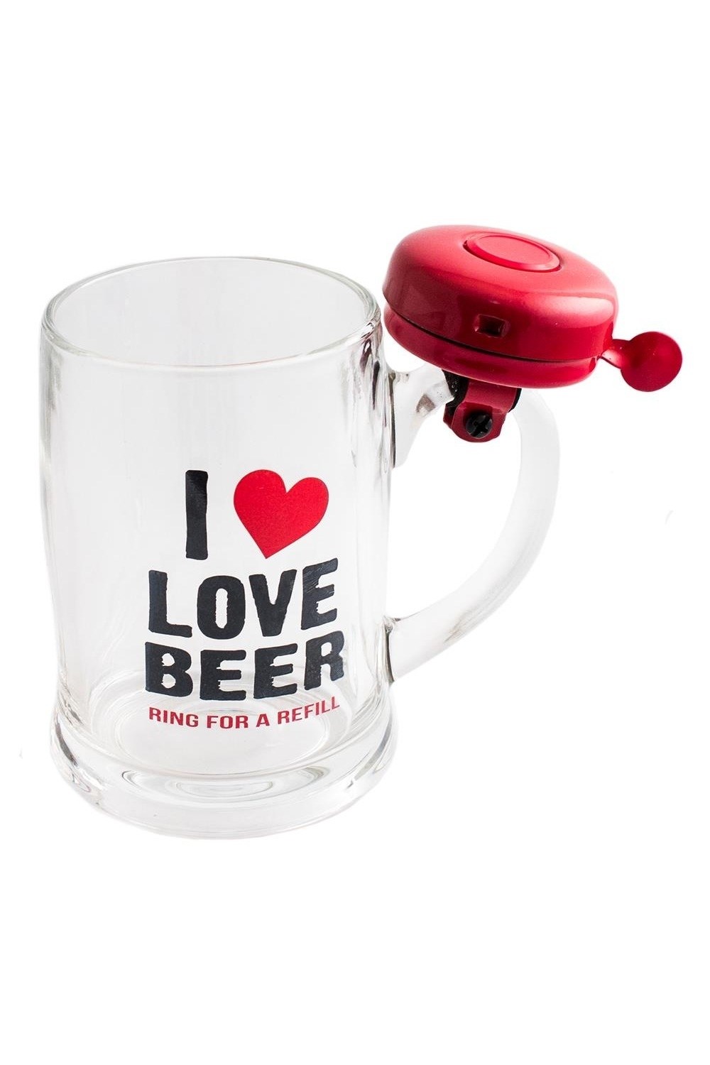 Кружка для пива со звонком I love beer