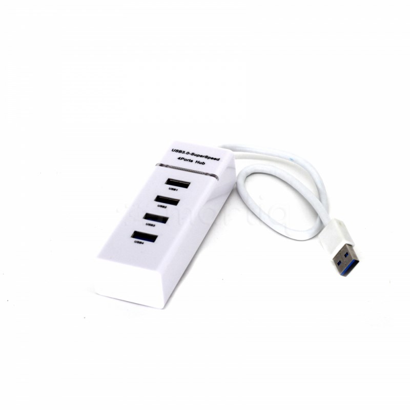 Хаб 4-Ports USB 3.0-SuperSpeed 5Gbps (Белый)
