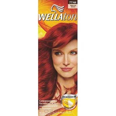 Крем-краска для волос Wellaton 77/44. Красный вулкан