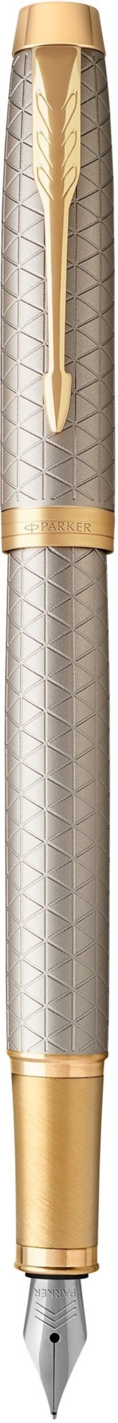Ручка PARKER IM PREMIUM WARM SILVER GT (перьевая)
