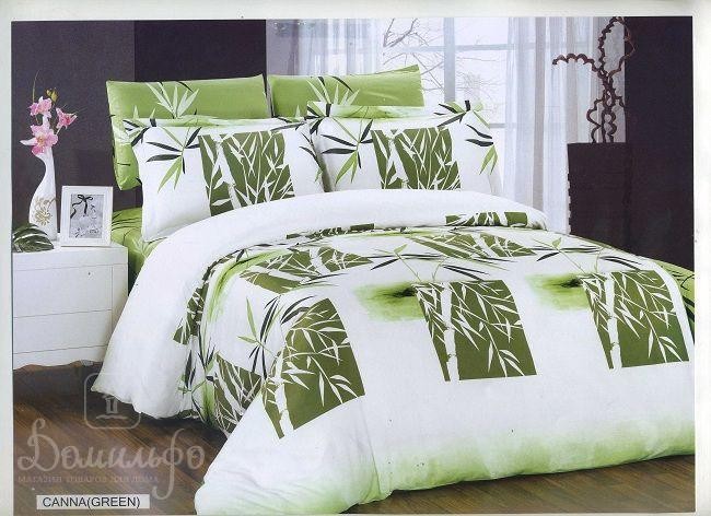 Постельное белье Canna Green, евро