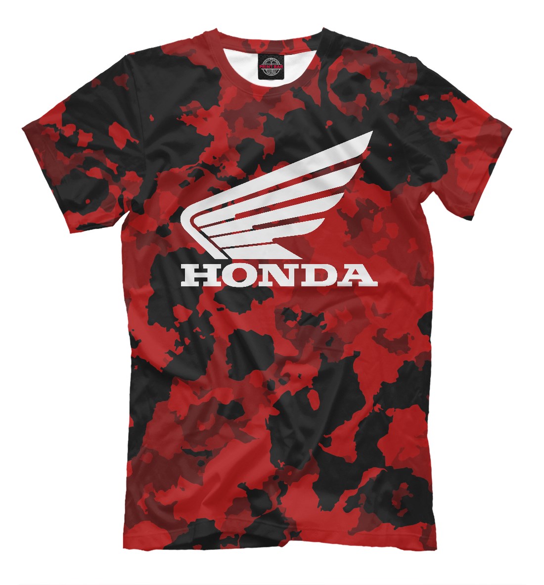 Красная мужская футболка Honda