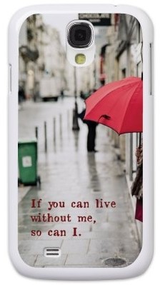 Чехол-накладка для Samsung S4 i9500, красный зонт