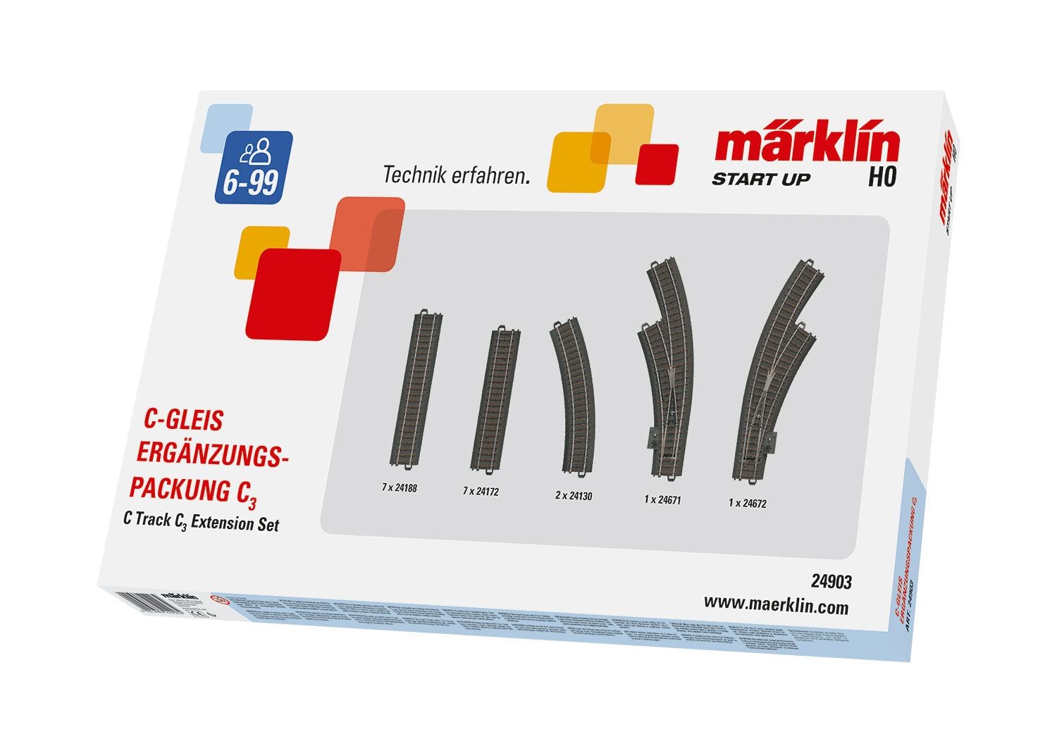 Набор расширения путей для железной дороги Märklin C3