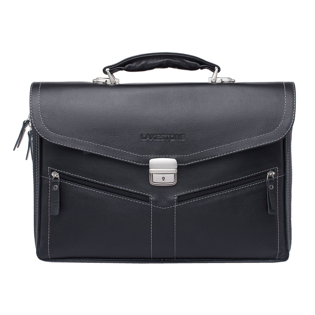 Кожаный портфель Lakestone Filton Black