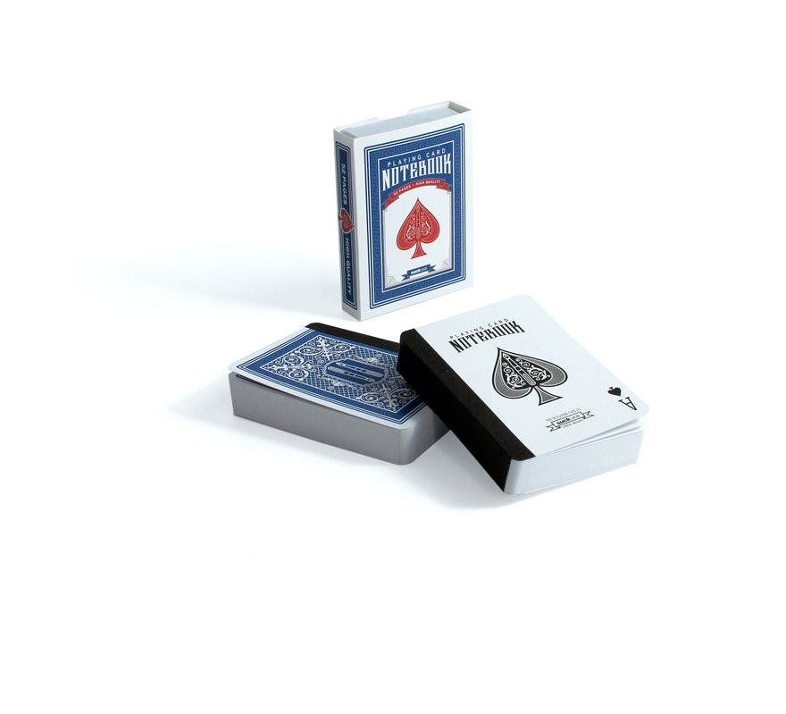 Карманный блокнот Playing cards синий