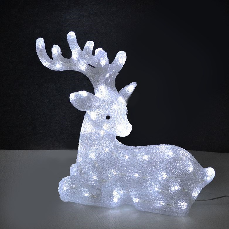 Фигура LED 3D с адаптером и сетевым шнуром Олень