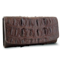 Фактурный кошелек из кожи крокодила