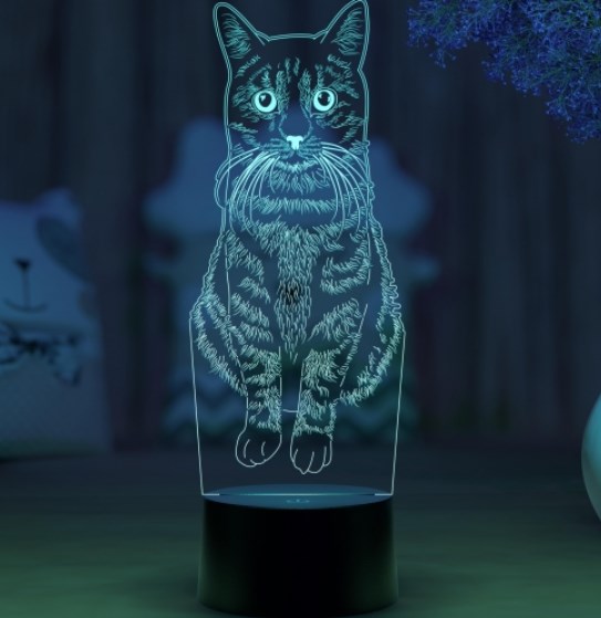 3D светильник «Кот»
