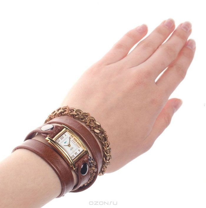 Часы наручные женские La Mer Chain Moscow Braided Brown