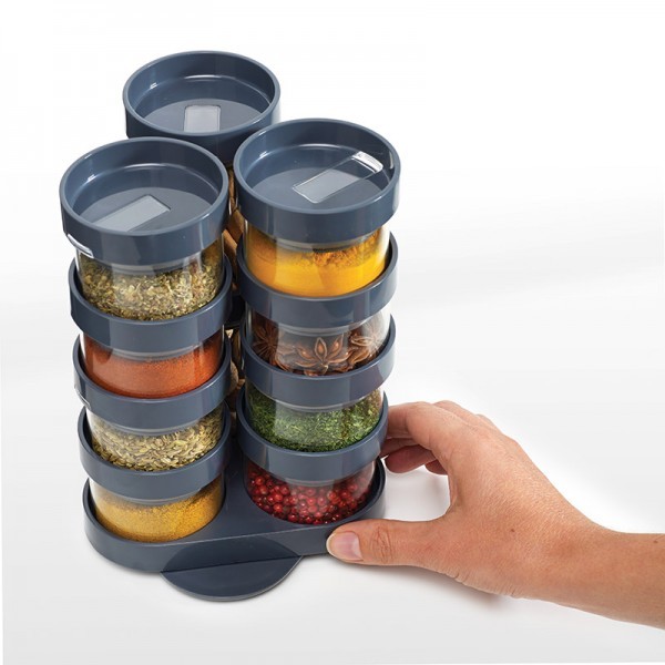 Серый набор ёмкостей для специй Spice Store™ Carousel