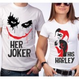 Парные футболки Her joker, his harley