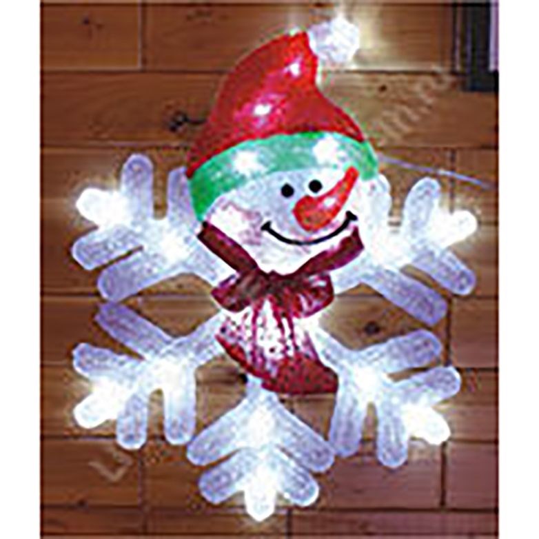 Фигура LED 3D с адаптером и сетевым шнуром Снежинка