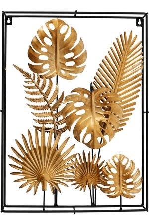 Настенное интерьерное украшение АРИАНА, металл, 5х33х45 см