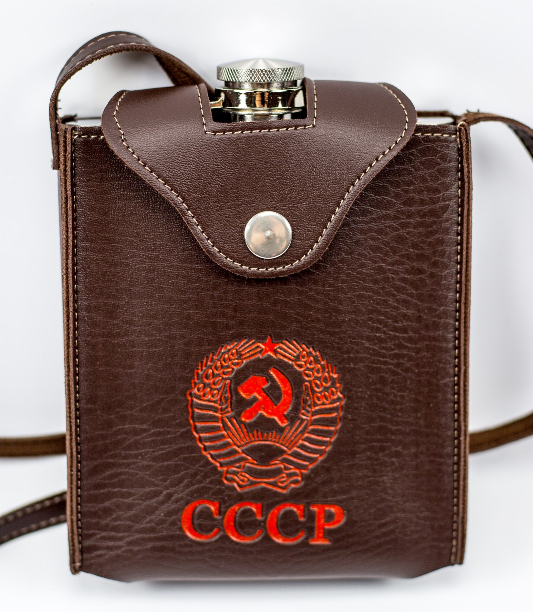 Фляжка в кожанном чехле СССР