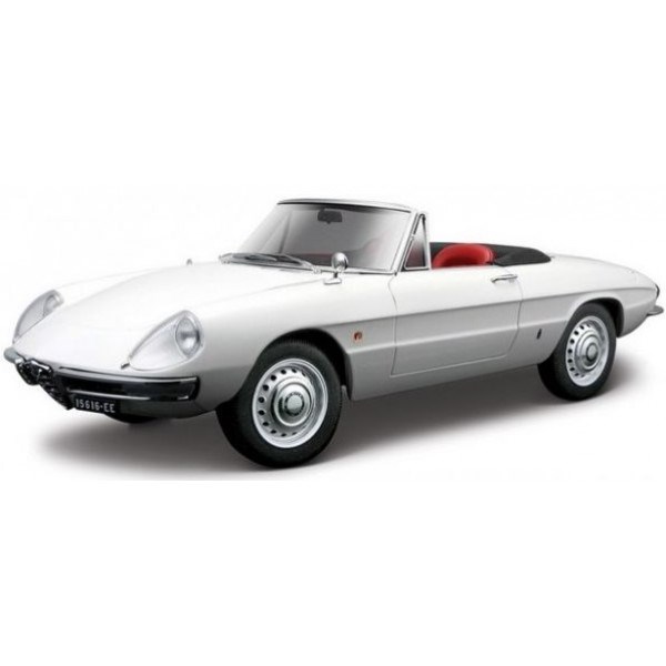 Металлическая машина Alfa Romeo Spider 1966 (белая)