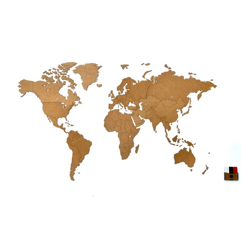 Деревянная карта мира World Map Wall Decoration Medium