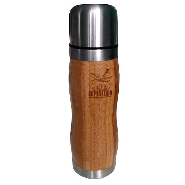 Фляжка стальная с бамбуковым покрытием Bamboo