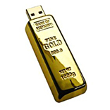 USB-флэшка «Слиток золота» USB 2.0 на 4 Gb