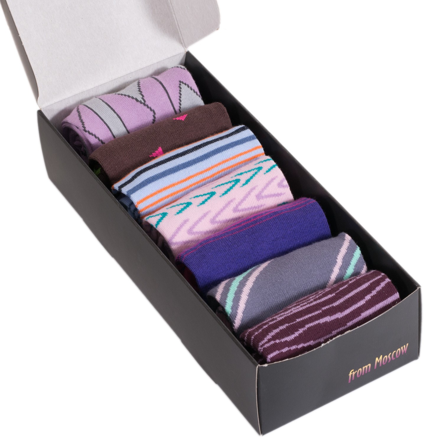 Набор из 7 пар женских носков moscowsocksclub микс