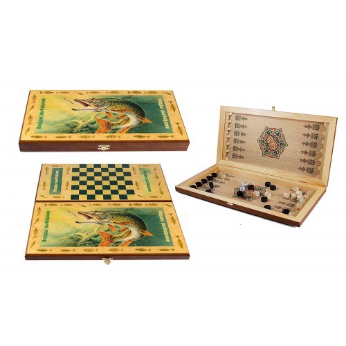 Настольная игра в нарды и шашки Рыбацкие
