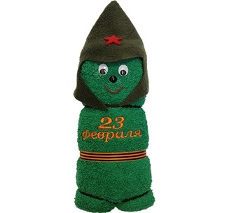 Банное полотенце Солдатик. 23 февраля
