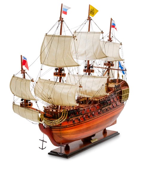 Модель российского линейного корабля 1712 г. Полтава