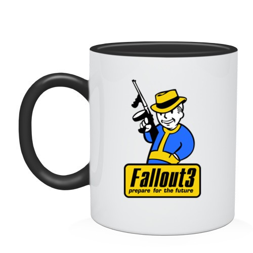 Двухцветная кружка Fallout Man