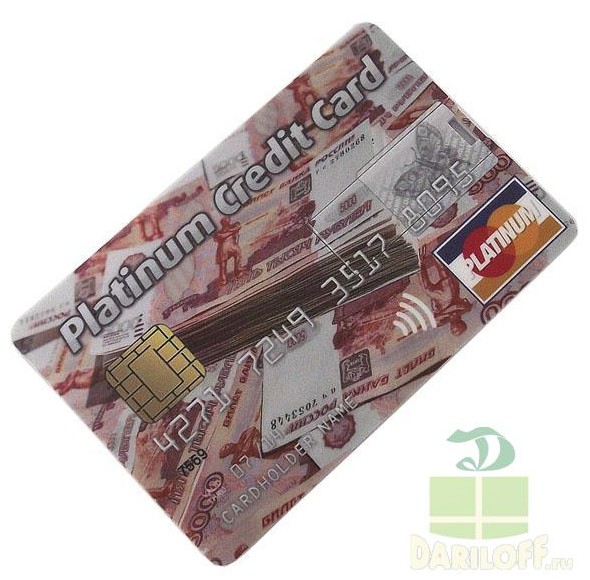 Флешка кредитка Platinum Credit Card 4Gb рубли