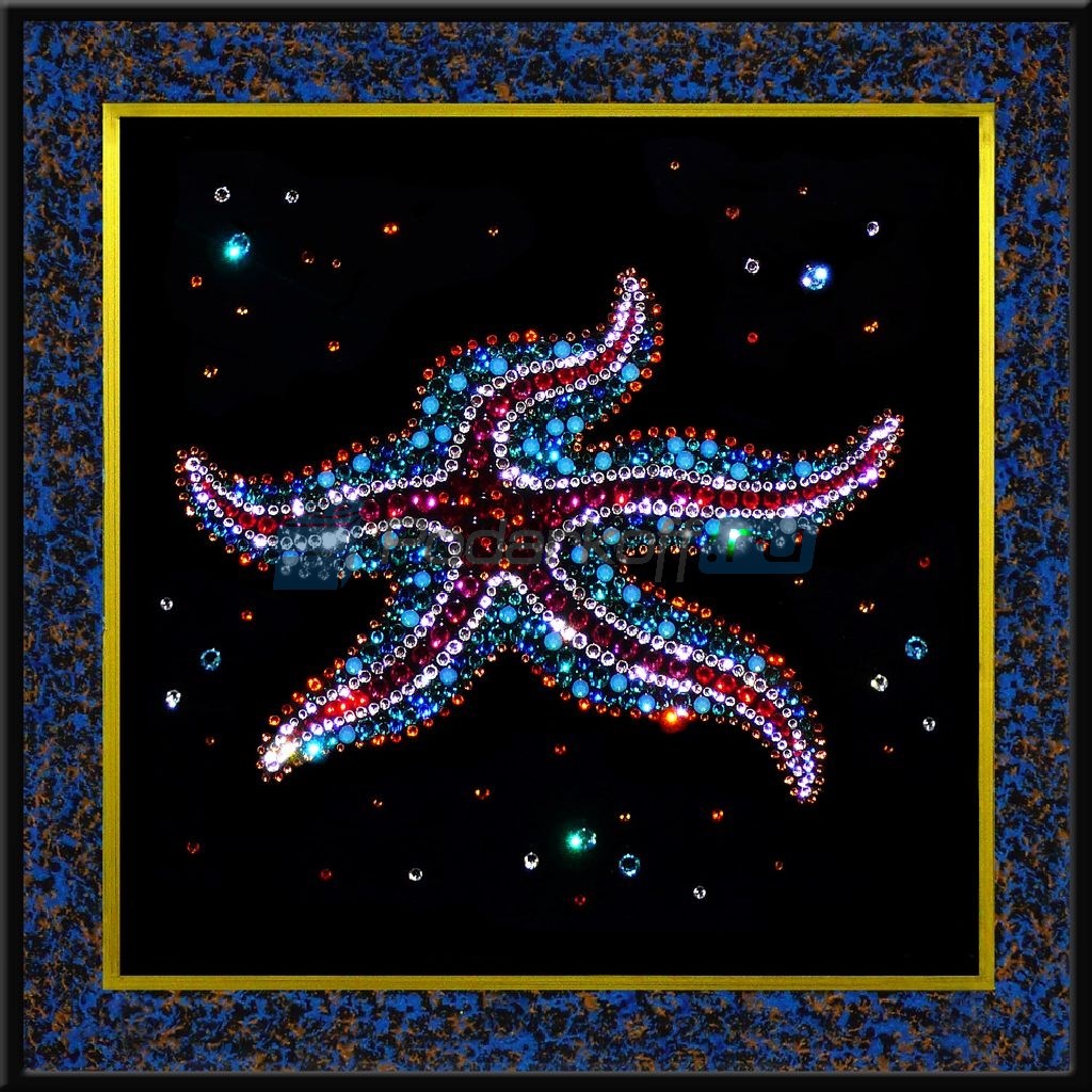Картина с кристаллами Swarovski Морская звезда