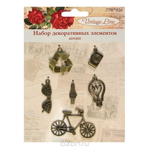 Набор декоративных элементов Vintage Line, 6 шт.