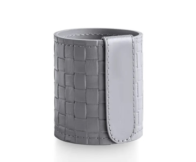 Стакан H10 из кожи цвет treccia/серый