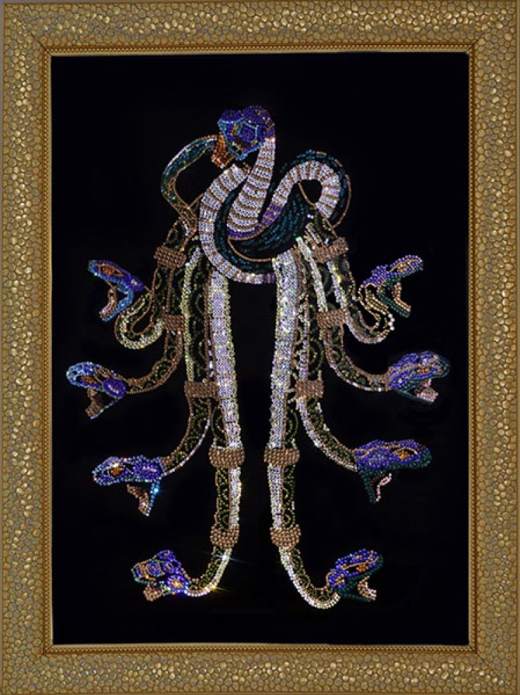 Картина с кристаллами Змеиный узел (Swarovski)